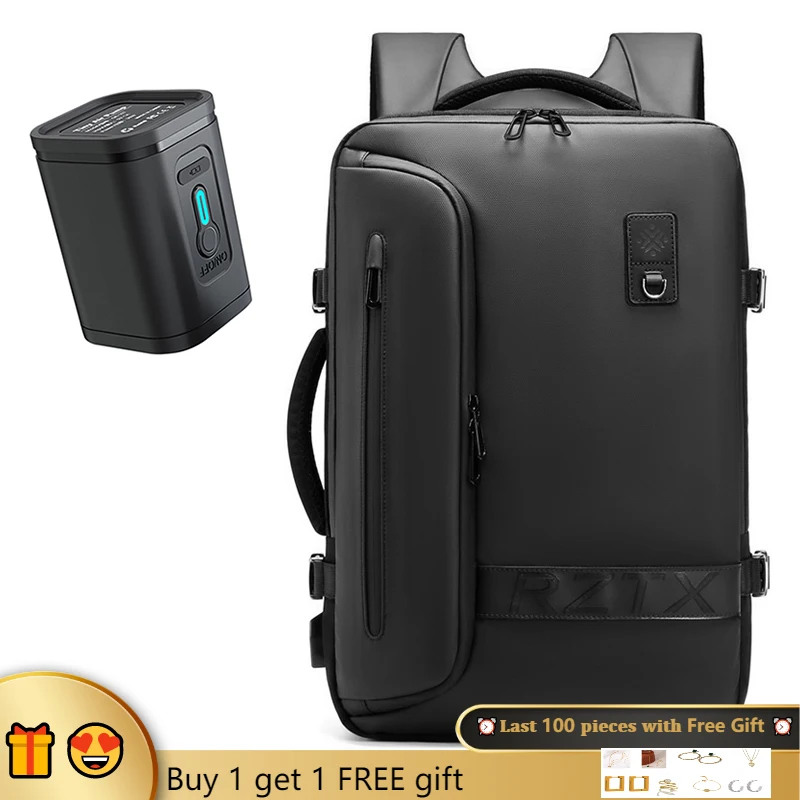 Travel Men Expanded Laptop Backpack vacuum compression hiking Backpack USB charging Business Large Capacity Backpack For Pumps