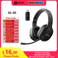 Picun GL-05 Gaming Wireless Headphone with Mic OverEar Headphones Bluetooth 5.4 40mm Driver 2.4G/Wireless/Cable USB Headsets 40H