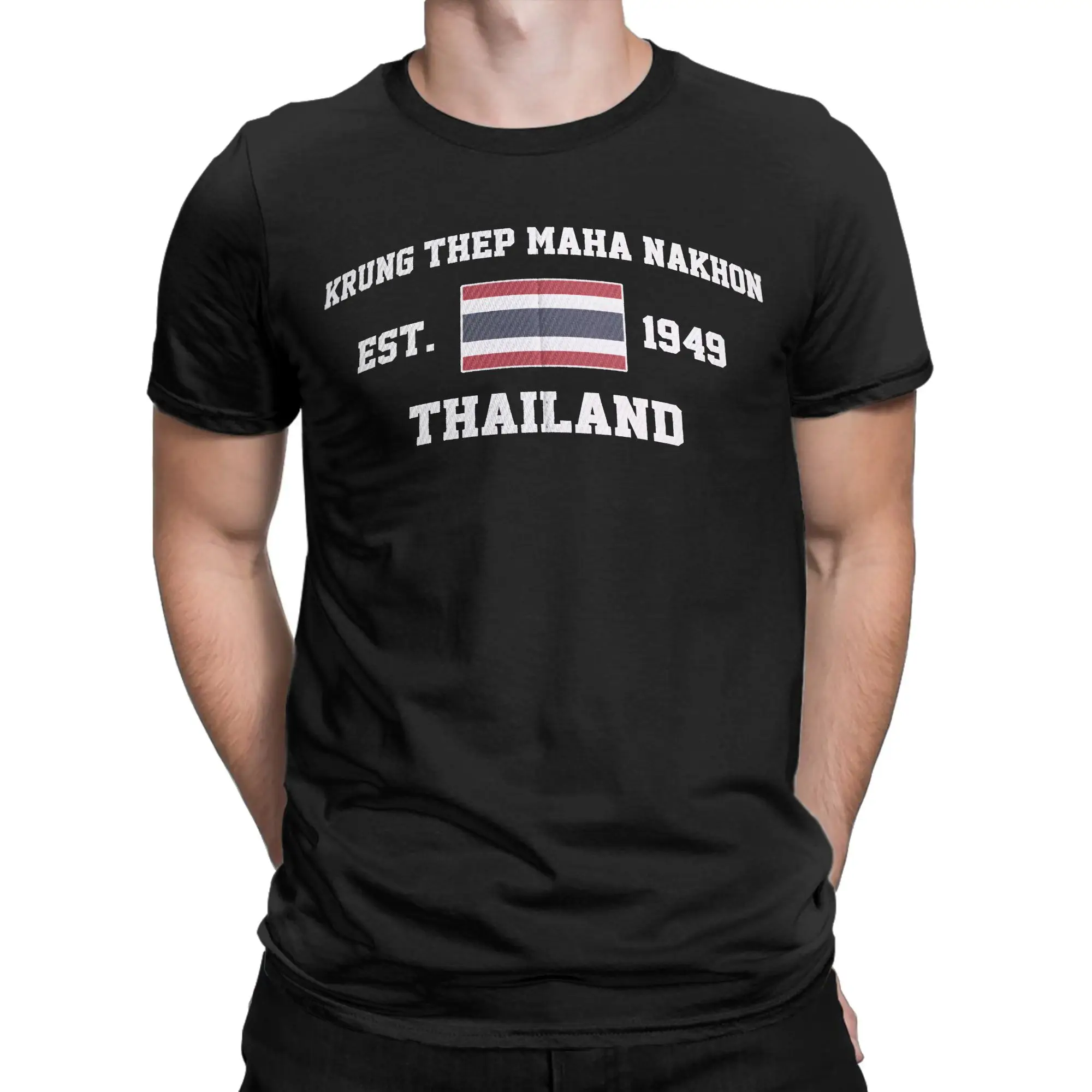 Thailand EST.1949 Krung Thep Maha Nakhon Capital  Men's T Shirt  Funny Tees Short Sleeve O Neck T-Shirt Cotton Classic Clothes