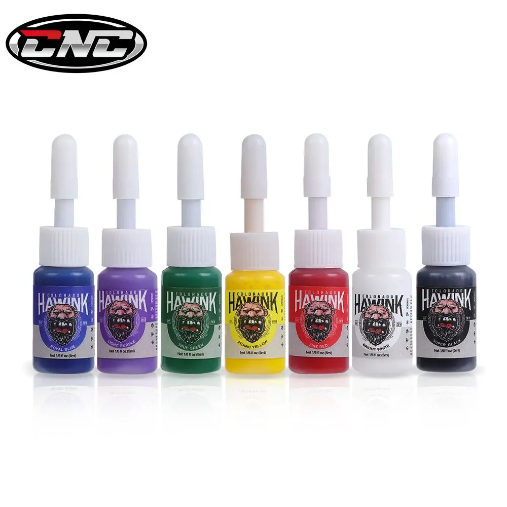 

CNC 7Colors/Set Tattoo Ink 5ML*7PCS Professional DIY Tattoo Pigment Practice Tattoo Ink Body Art Tattoo Pigment