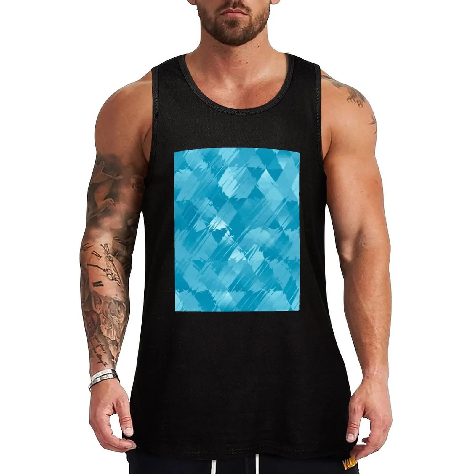 Triangles trendy pattern Tank Top Daily Work Tank Top Utility Casual Sleeveless Top