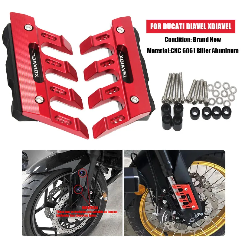 For  DIAVEL XDiavel Cardon Motorcycle CNC Aluminum mudguard side protection block front fender slider Accessories