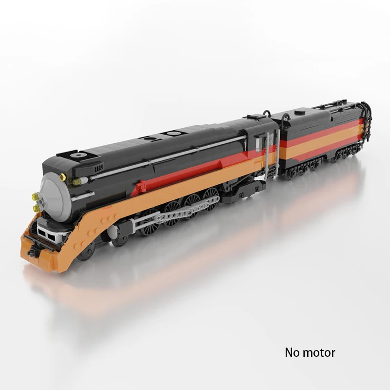 MOC-122945  Technology Passenger Trains Railway class J Queen of Steam Locomotive Building Blocks Model Bricks Toys for Boys