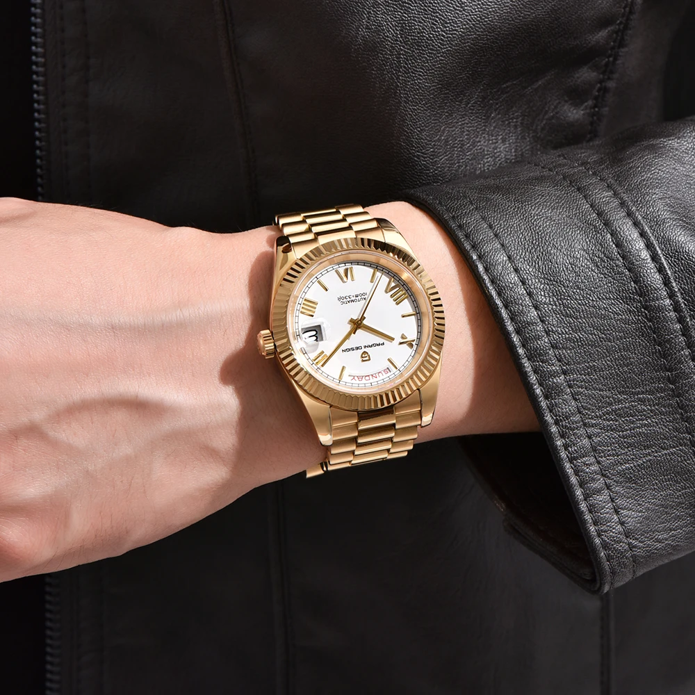 2025 Nuovi orologi da uomo PAGANI DESIGN DD36 Orologio meccanico Orologio automatico da uomo Orologi con visualizzazione settimanale Moda AR Specchio zaffiro