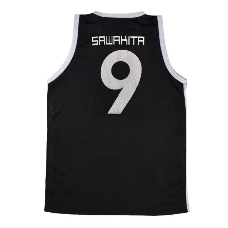 Аниме Slam Dunk Akita SANNOH # 9. Баскетбольная майка Sawakita Eiji, мужская рубашка для косплея, белые топы