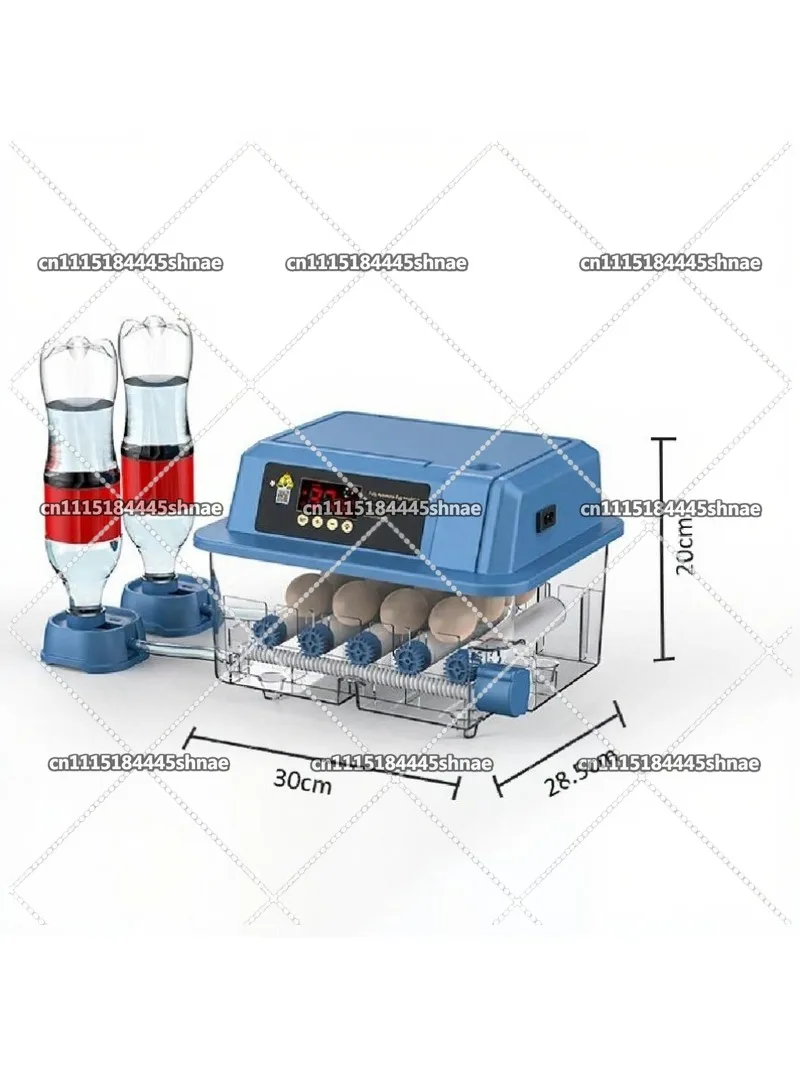 Egg Incubator 360 Degree Roller Tray Automatic 9/12/24/36 Capacity Duck Quail Pigeon 220V Polypropylene