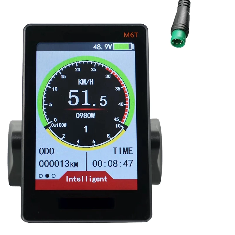 

M6T Electric Bike LCD Display Meter 24V 36V 48V 60V Universal E Scooter LCD Panel Color Screen With USB For E-Bike