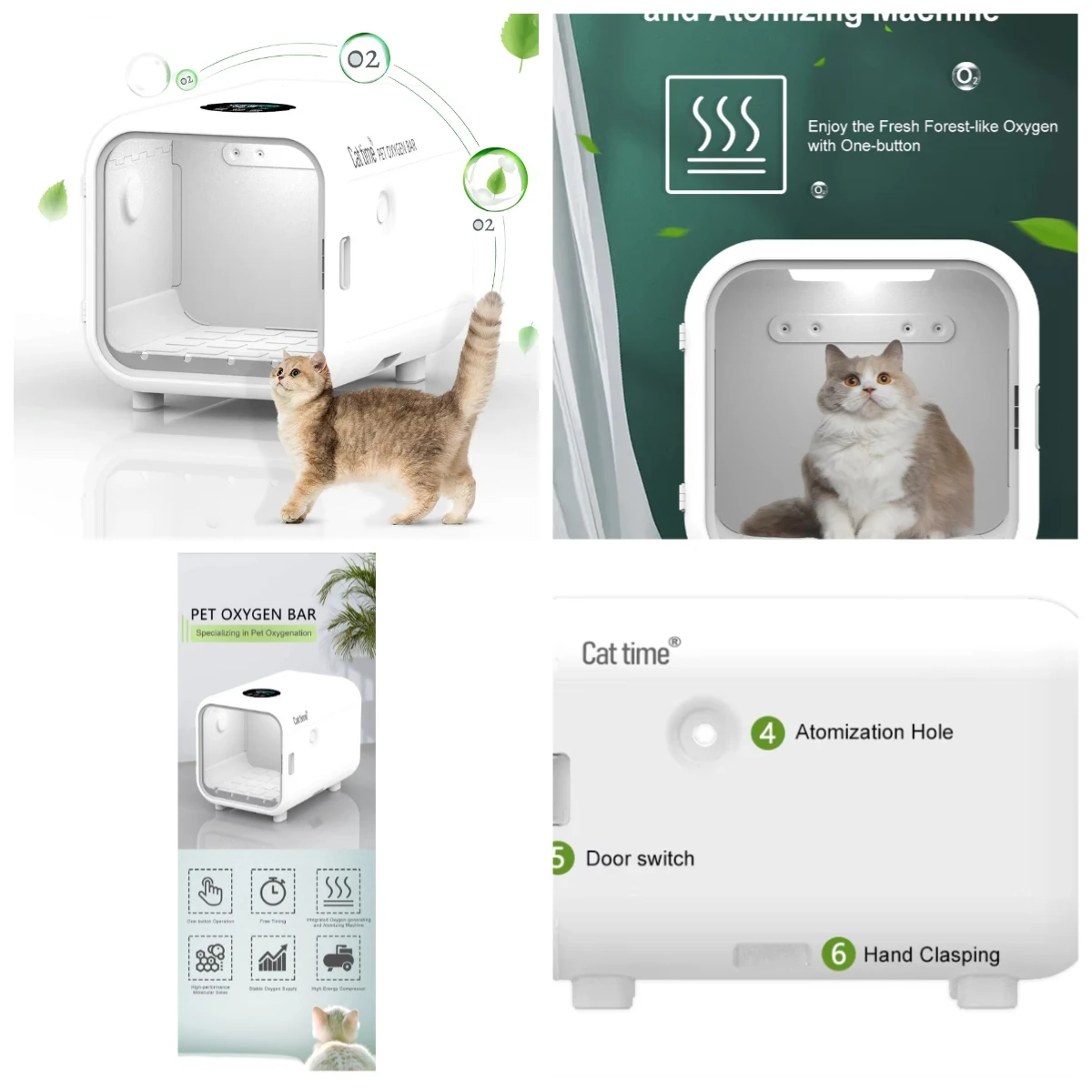 JW Hot-selling Veterinary Oxygen Chambers for Pets Stable Oxygen Chamber for Dogs Cats Puppy Animal Chamber