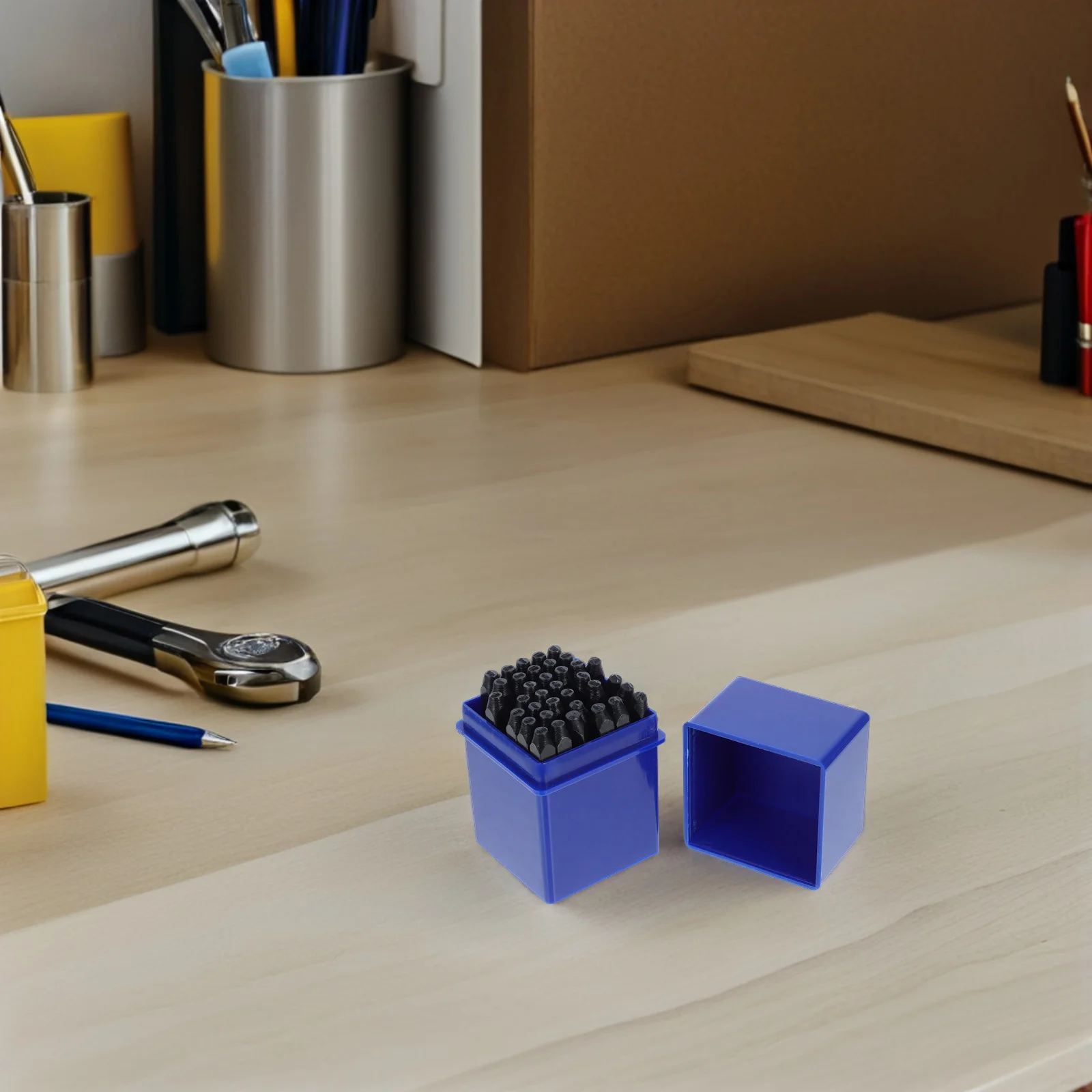 

36Pcs Number Stamping Set Carbon Steel 2Mm Number Punch Kit for Home School Preschool Early Math Crafting Stamp Tools