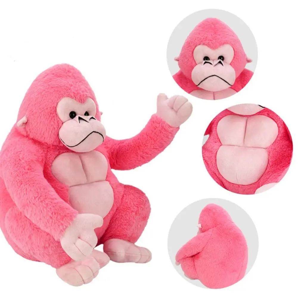 Chimpanzee Gorilla Plush Toy Stuffed Animal Pillow Toys Orangutan Stuffed Doll Simulation Soft Monkey Plush Doll Children