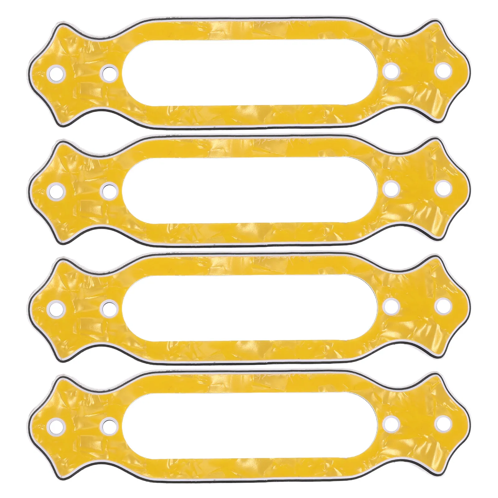4Pcs Guitar Pickup Frame Yellow Mounting Ring Single Coil Flat Humbucker Replacement Part Electric Guitar Accessory Pickup