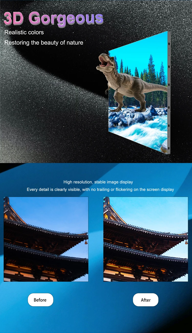 تخصيص تخصيص ثابت SMD P2 P3 P4 P5 P6 P8 P10 مقاوم للماء عرض عملاق في الهواء الطلق LED شاشة الإعلان ثلاثية الأبعاد الرقمية Bil