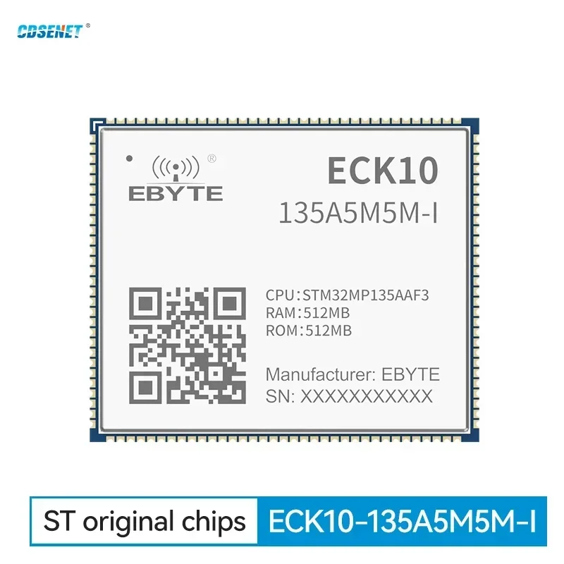 

STM32MP13 System ARM cortex A7 650MHz Linux SOM CDSENT ECK10-135A5M5M-I 512MB DDR3 512MB NAND FLASH Low Power PCB Stamp Hole