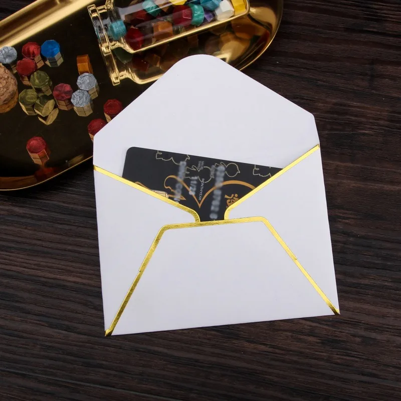 Mini sobre de papel Vintage para tarjeta de membresía, sobres pequeños de ácido sulfúrico, embalaje de regalo, 50 piezas, 10x7,5 cm