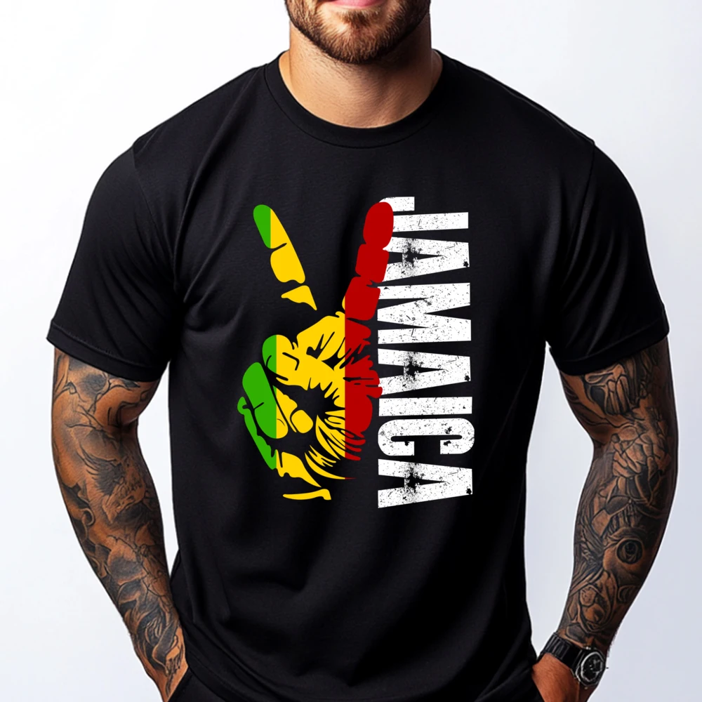 

420 Smoke Jamaican Mens Clothing Plus Size Casual Everyday Camiseta Masculina Cool