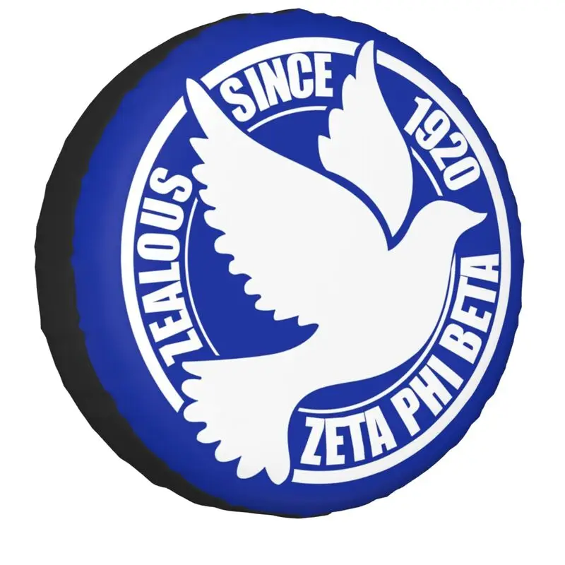 Zeta Phi Beta Tire Cover 4WD 4x4 SUV African American Spare Wheel Protector for Toyota RAV4 Prado 14