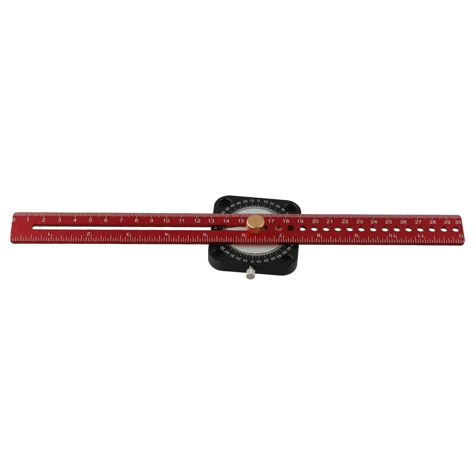 Drafting Work Adjustable Measuring Tool 360 Degree Ruler 30cm maximum Radius 11.41 Inches Aluminum Alloy Construction