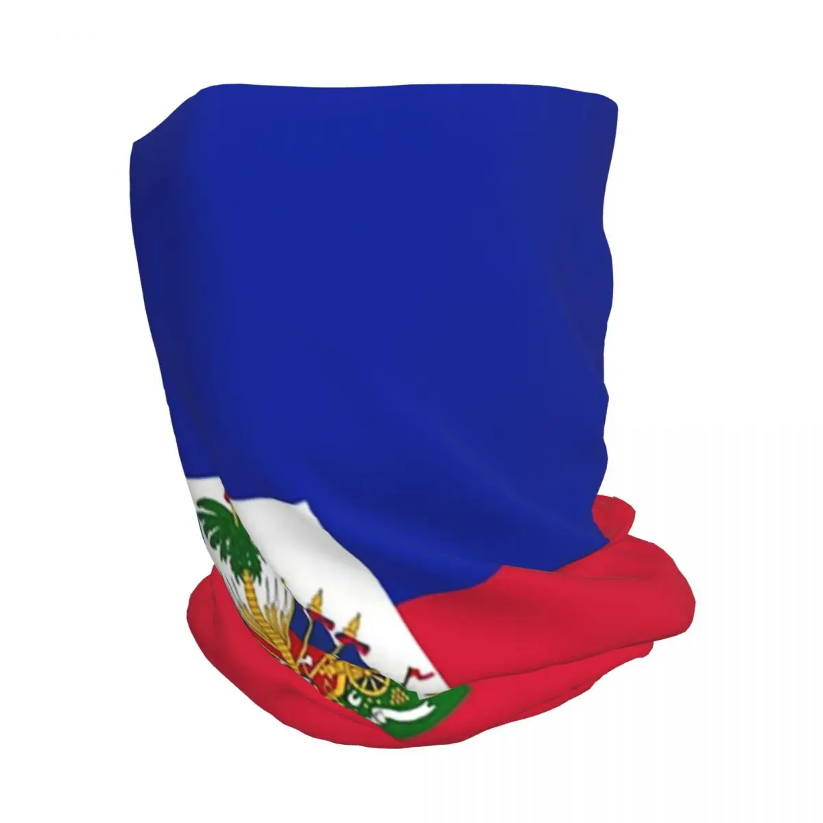Haiti Flag Print Bandana Neck Gaiter Face Scarf Warm Balaclava Beanies Hat for Men Women Adult Windproof view 2