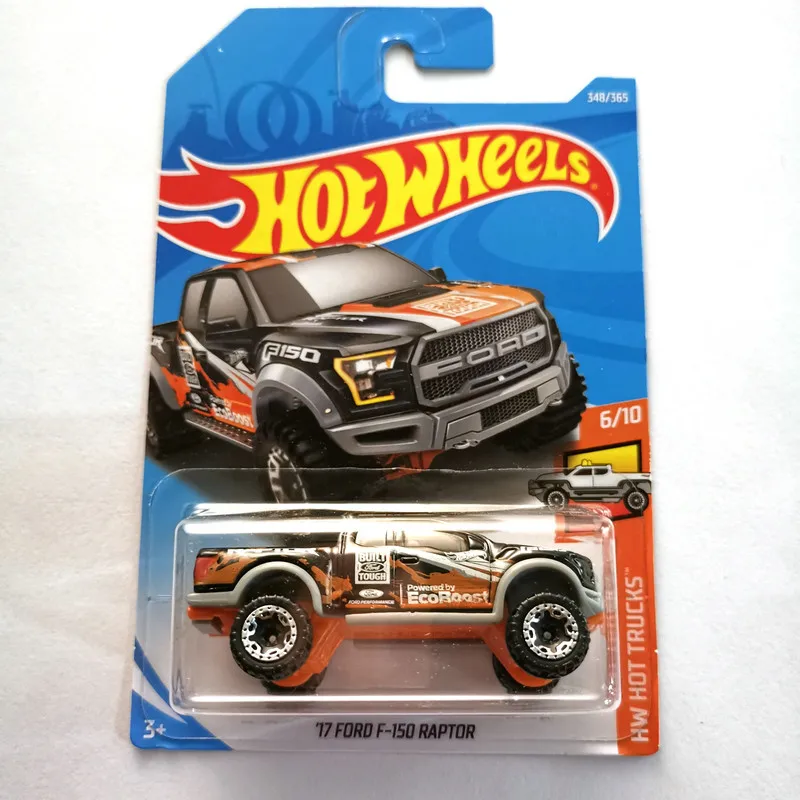 

2018-348 горячие колеса 1:64 17 FORD F-150 RAPTOR литая под давлением модель автомобиля подарки