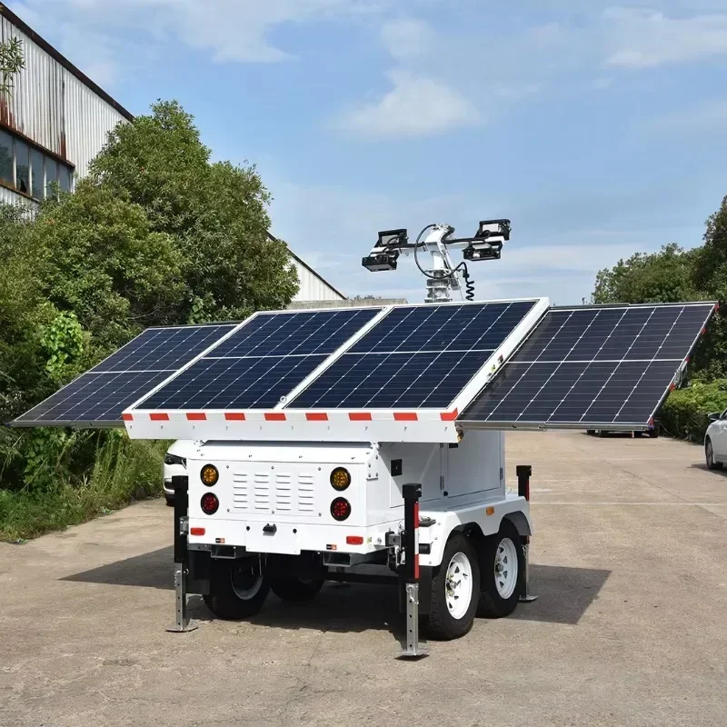 Easy Installation Trailer Mounted Construction Solar Mobile Light Tower Photovoltaic Energy Storage Power Station United States