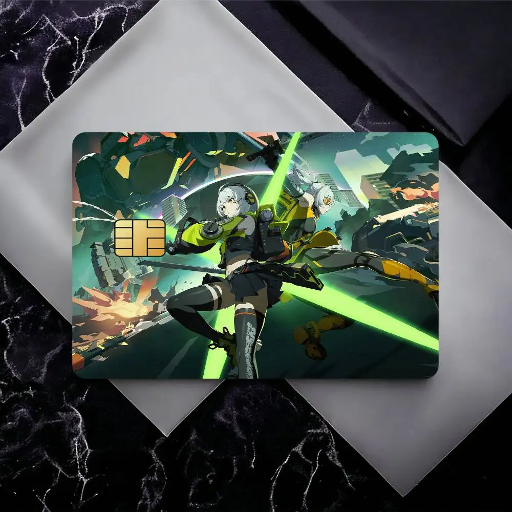 Zenless Zone Zero Anby Demara Credit Card Skin Stickers for Bank Card Bus Metro Card Sticker Waterproof Gift