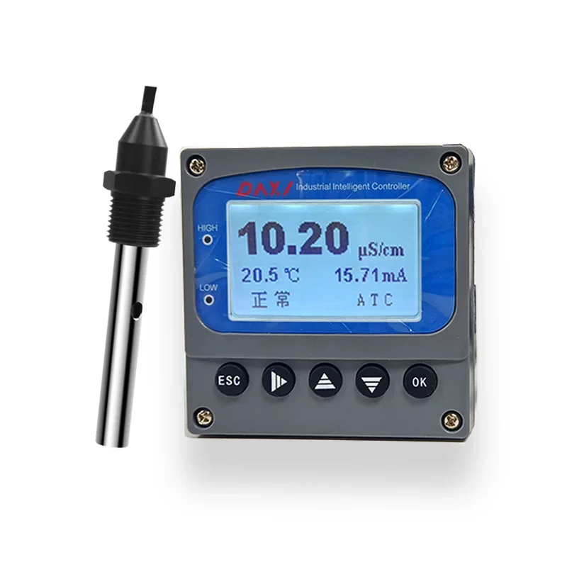 online 485 ph & ec control meter controller for cooling tower, 0200ms 2 wire electrical conductivity meter with module