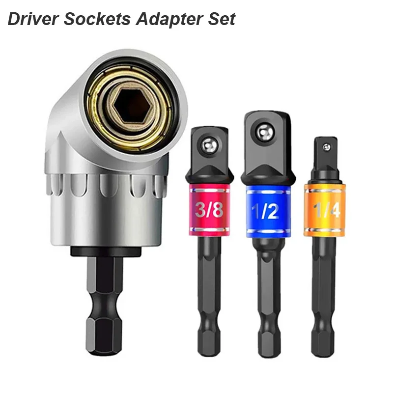Impact Grade 105-Grad-Winkelsockel-Adapter, Elektro-Handwerkzeug-Teil, Treiber-Verlängerungsset, Schraubendreher-Halter, Bohrmutter-Aufsatz