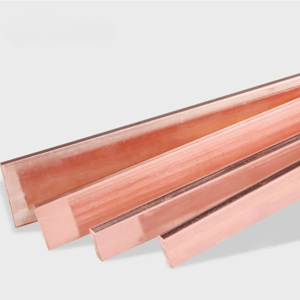 1pcs Pure Red Coppers Flat Metal Plate Coppers Flat Bar Thickness 1/1.5/2/3/4/5/6/8mm Length 100/250 Mm Coppers Bus Bar