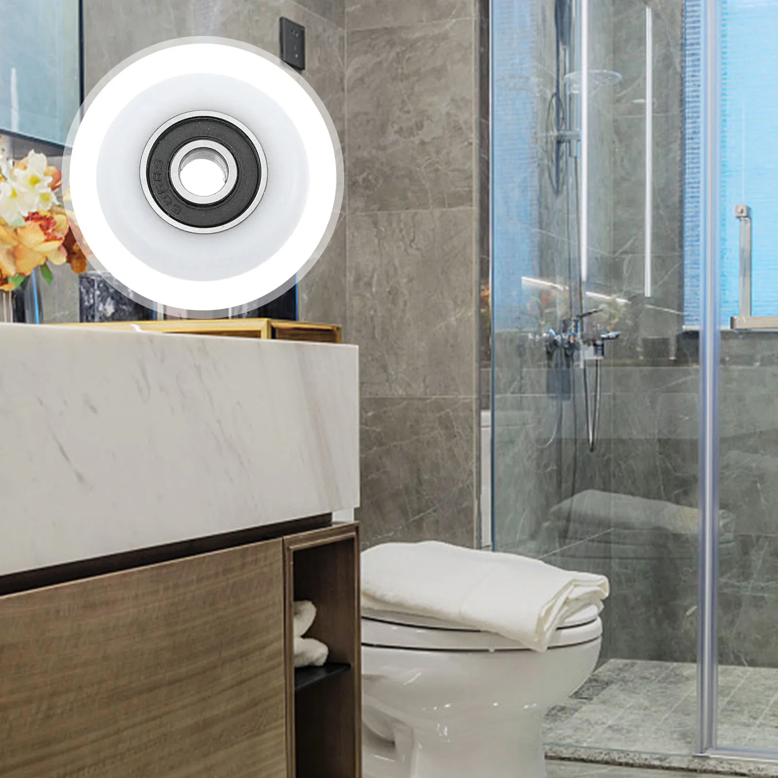 

6 Pcs Room Pulley Sliding Door Rollers Caster Bathroom Door Runner Runners Gate Wheel Bathroom Glass Hardware Durability