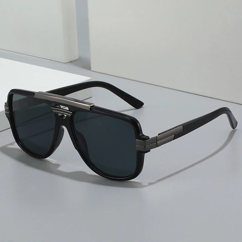 SHAUNA Retro Double Bridges Square Men Sunglasses Fashion Brand Designer Orange Blue Shades UV400 Women Sun Glasses