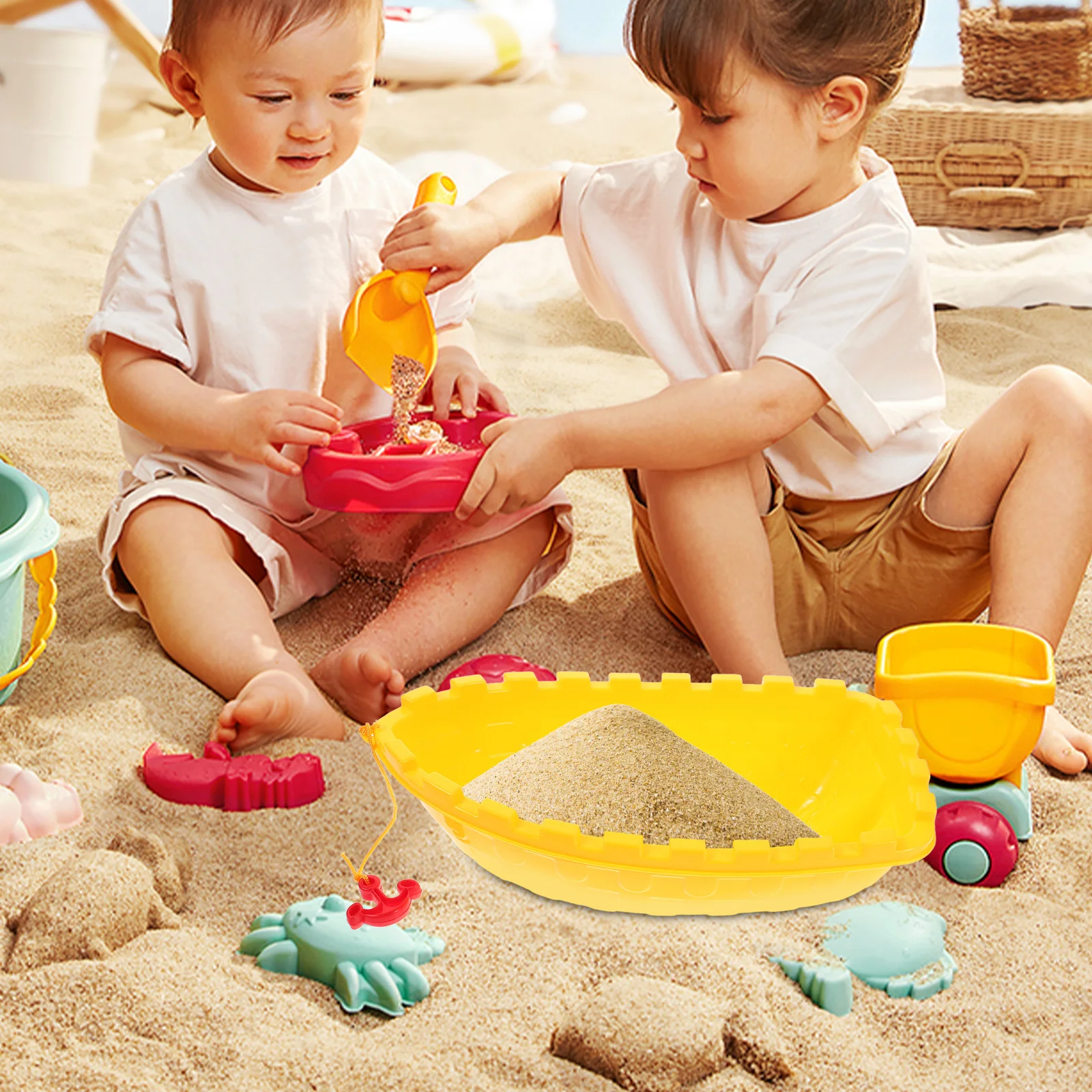 Pływająca Łódka Dziecięca Plaża Pustynia Basen Plastikowa Wanna Pływająca Zabawa Rozwijanie Umiejętności Plaża Pustynia Łódka