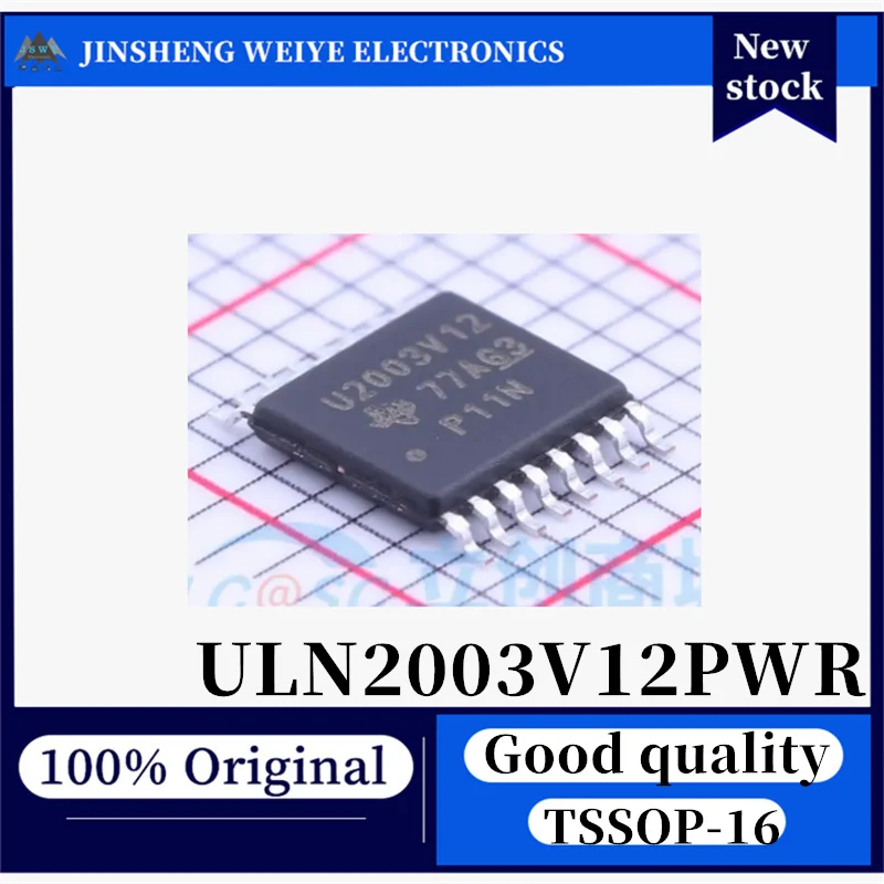 (10/50 pieces) ULN2003V12PWR U2003V12 TSSOP-16 7-channel NMOS array low-side driver chip, 100% new, original, in stock. Chipset.
