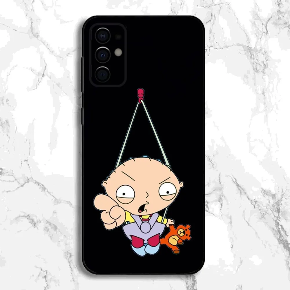 Cartoon F-Family Cute G-Guys Phone Case For Samsung S24,S21,S22,S23,S30,Ultra,S20,Plus,Fe,Lite,Note,10,9,5G Black Soft Cover