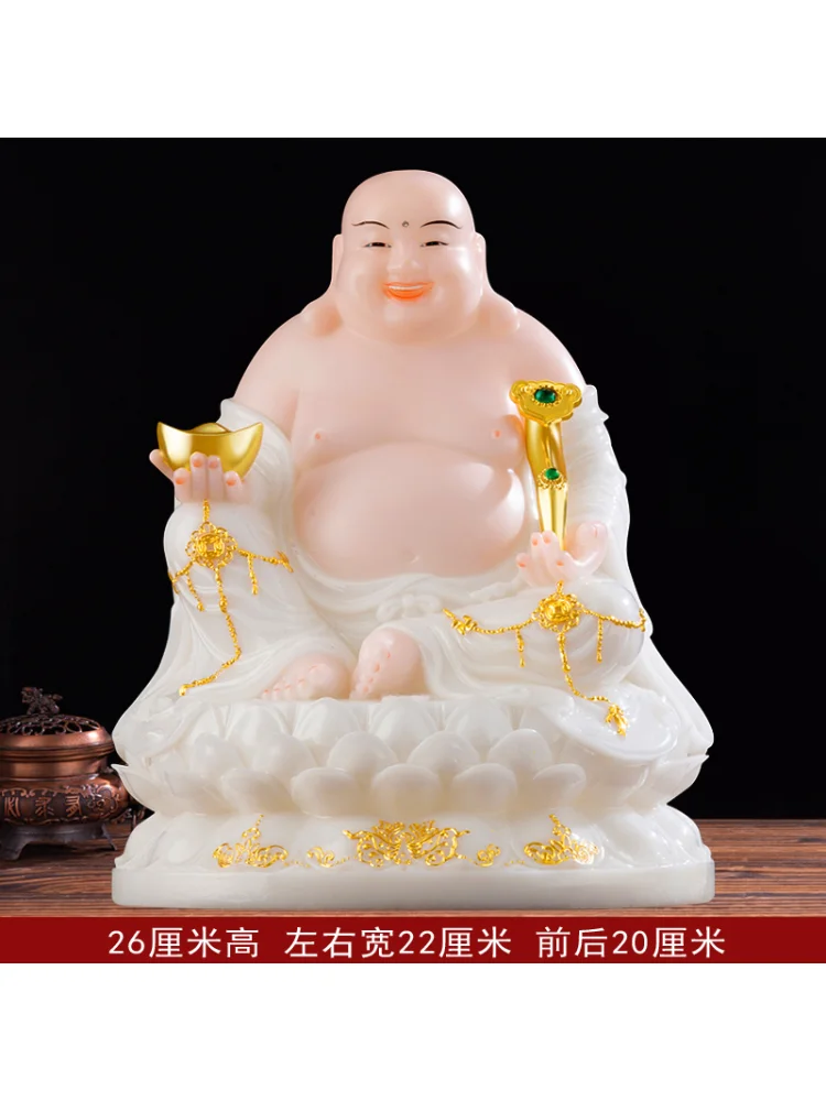 Huayin Hall Big Belly Maitreya Statue Decoration Living Room Fortune Smiling Buddha Milai Buddha Resin Fiberglass Statue Maile