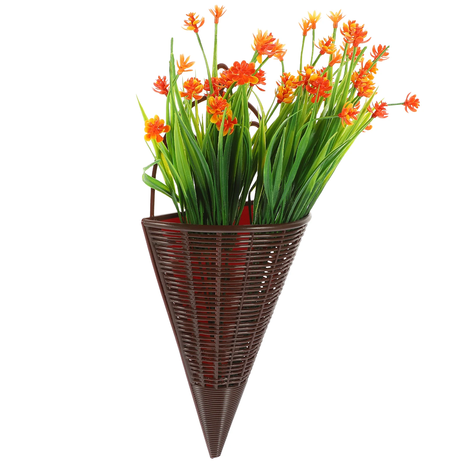

Artificial Hanging Flower Basket Plastic Faux Flowers Decor Front Door Porch Farmhouse Wall Garden Supplies Long Lasting