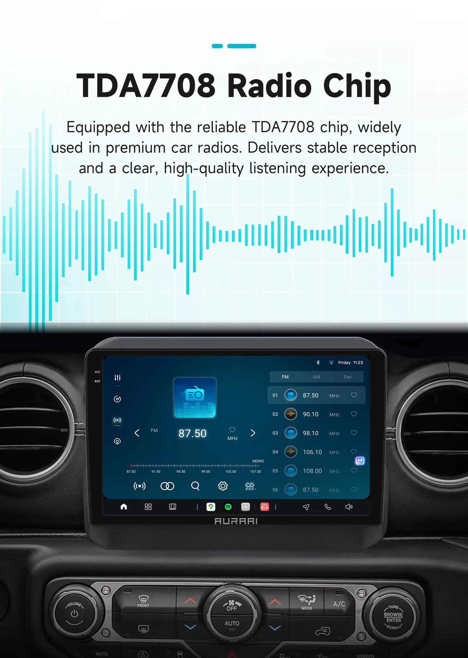 AURAAI X100 2Din Android Auto-Intelligent-Bildschirm für Jeep Wrangler JL Gladiator 2018 - 2021 UIS7870 DSP RDS GPS 4G BT ADAS 360CAM – Detail 21