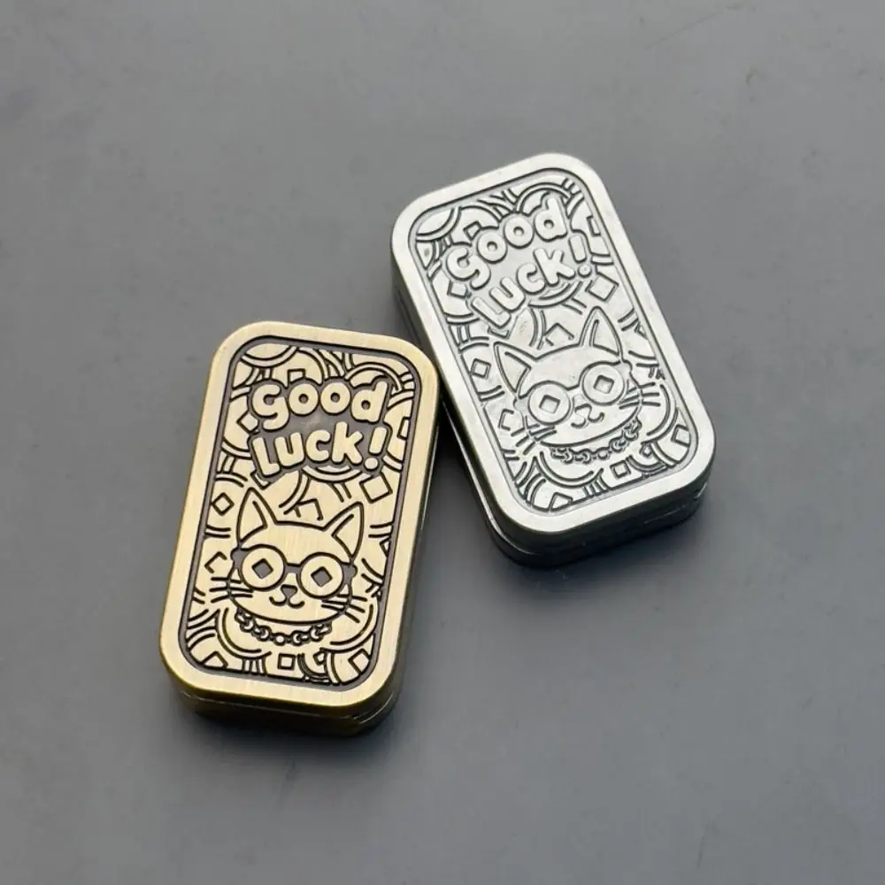 Portable 3-Level Lucky Cat Fidget Slider Adjustable Magnetic Fingertip Gyro Metal Push-Pull Finger Spinne Adult