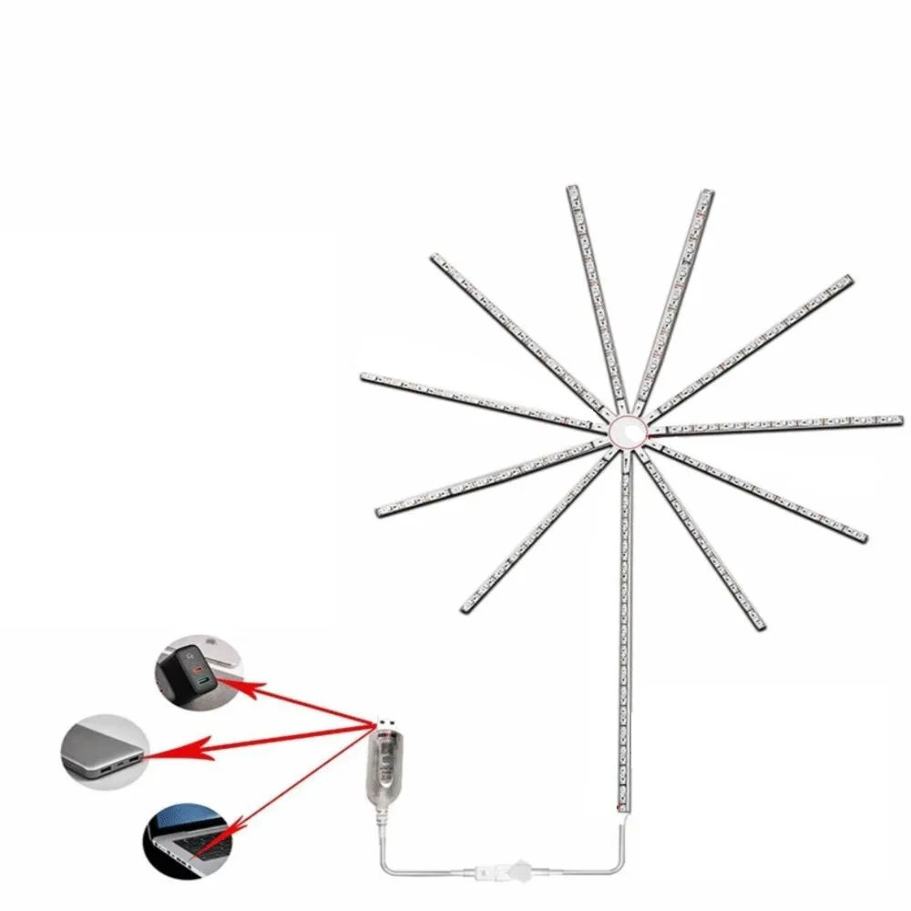 Sound Activated Firework Atmosphere Lamp Music Control Color Changing RGB LED Strip Light Bluetooth APP Control USB Powered