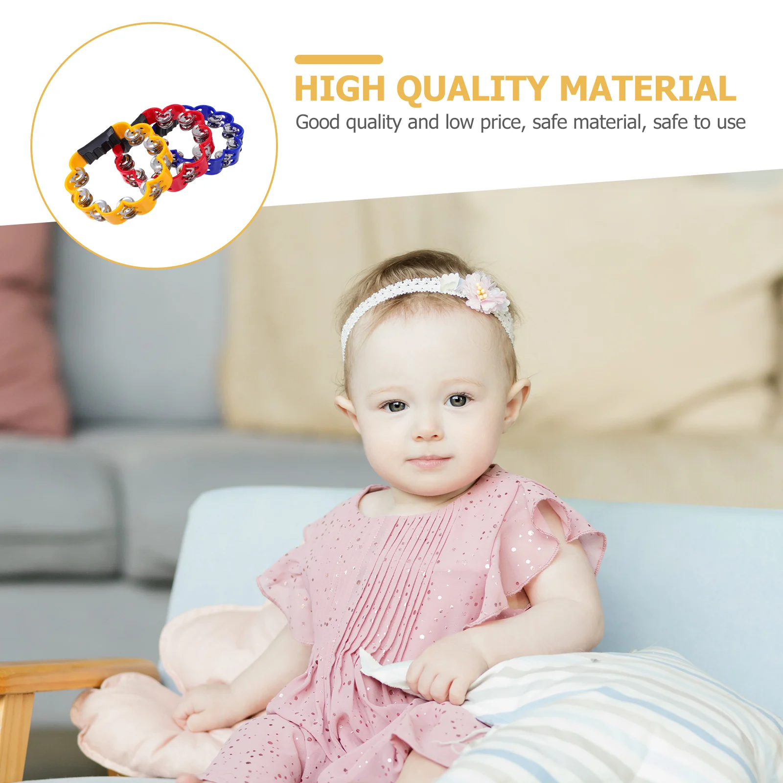 

3Pcs Handheld Bells ABS Plastic Kids Instruments Music Toys Jingle Bells for Toddlers Birthday Gift Safe Material Low Price