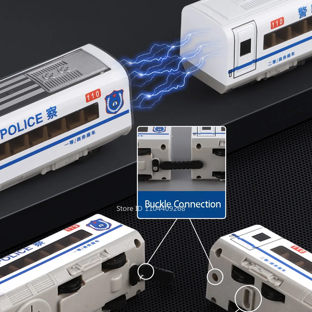 ขนาด 1:60 FuXing รถไฟความเร็วสูงของเล่นรถรีโมทคอนโทรลไฟฟ้าจําลองเสียงประกาศรถไฟเสียงของขวัญ