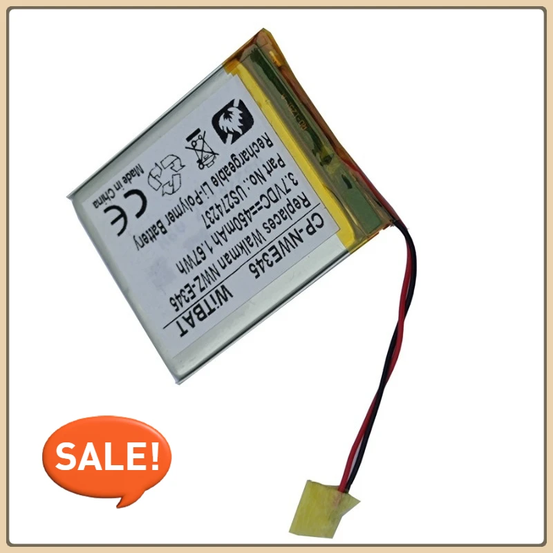 New Battery For Sony NWZ-E444 NWZ-E445 NWZ-E345 NWZ-E344 NWZ-E443 NWZ-E383 NWZ-E384 NWZ-E385 Player Li-po Rechargeable 3.7V