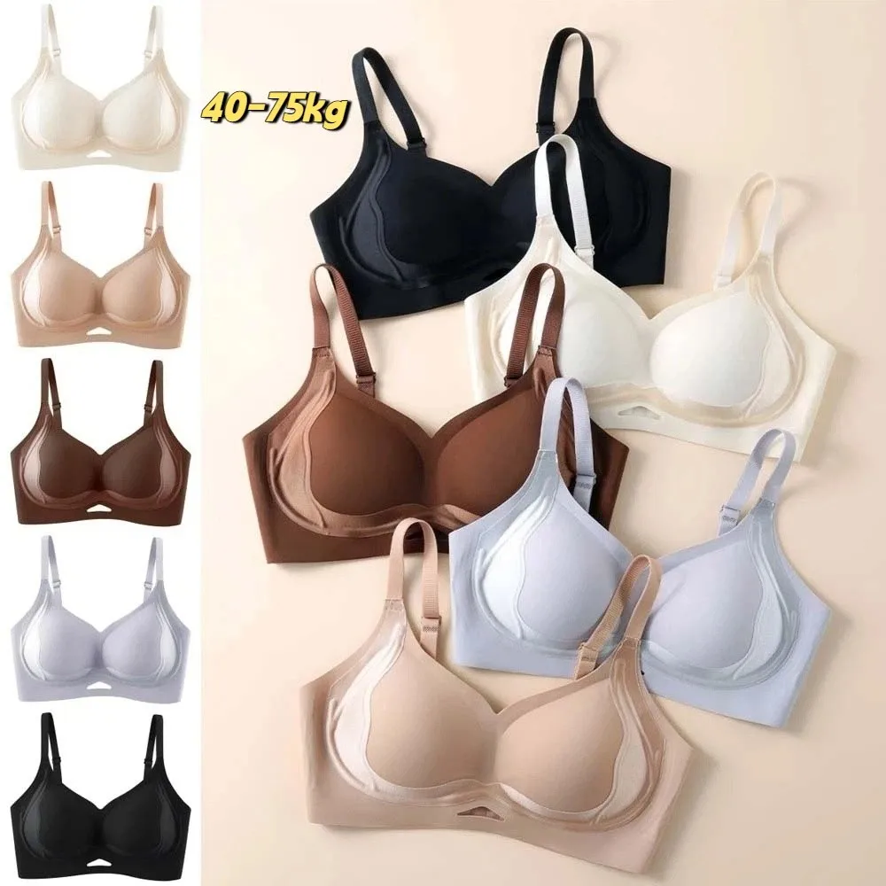 Close-fitting Wireless Deep V Bra Shockproof Anti-sagging Brassiere for Women Adjustable Traceless Seamless Bras Running