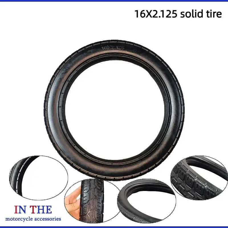 High quality 16x2.125 solid tires, suitable for non inflatable explosion-proof tires of 16 inch electric bicycles