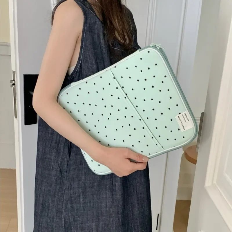 Ins الكورية ستار كمبيوتر محمول كم حمل حقيبة دفتر الحقيبة 13.3 بوصة ماك بوك اير 13 آي باد حافظة للصدمات حقيبة لابتوب محمول محمول جديد #2