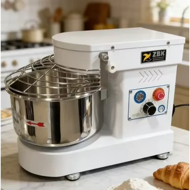 ZBX 3kg 7L Tabletop Spiral Dough Mixer for Kitchen Baking Bread Flour Electric Dough Kneader Equipment