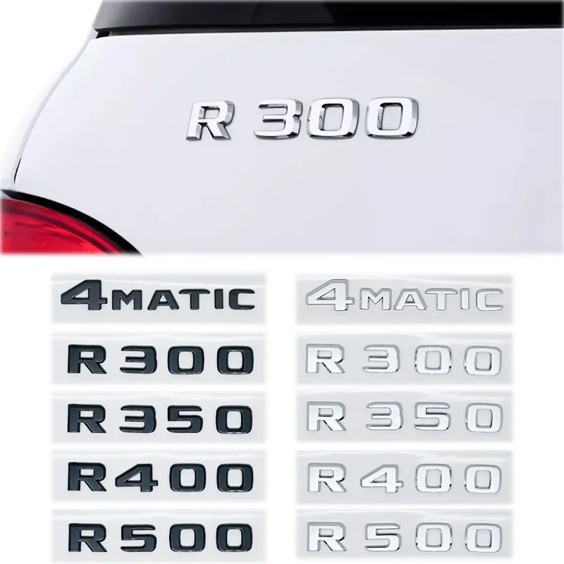 OK ABS  Trunk Letters Logo Emblem Badge Decals Sticker For Mercedes Benz R Class R300 R320 R350 R400 R500 R63 W251 Accessories