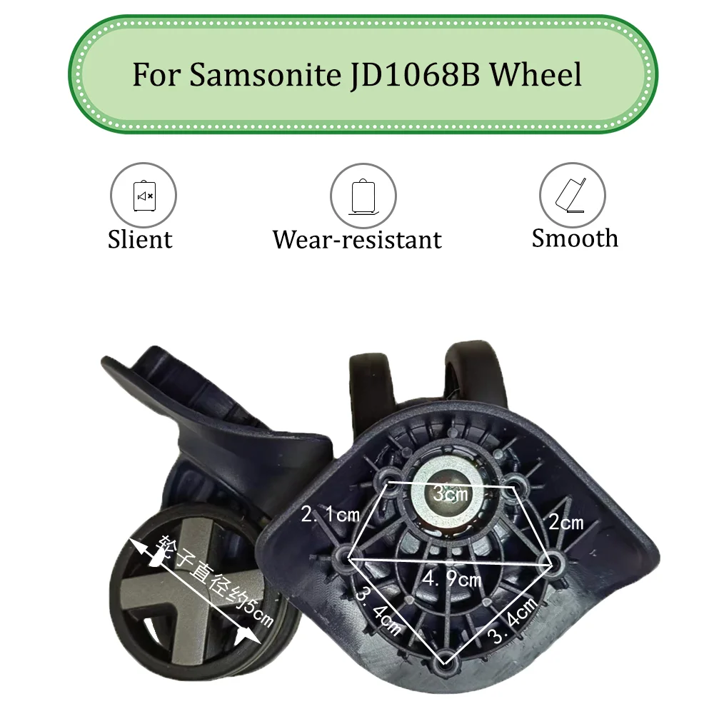 

For Samsonite JD1068B Universal Wheel Trolley Case Wheel Replacement Luggage Pulley Sliding Casters Slient Wear-resistant Repair