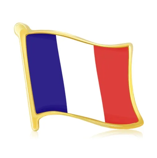 French small flag oil dripping brooch collar needle cufflinks wholesale enamel versatile men's and women's clothing chest flower