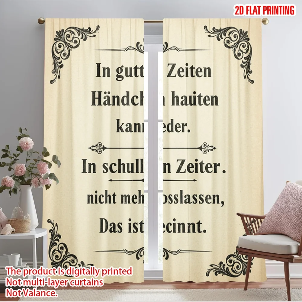 

2pcs 2D flat printing Scene Curtains Holding Hands True Love Polyester Fabric Without Electricity Family Party Use for gold wall