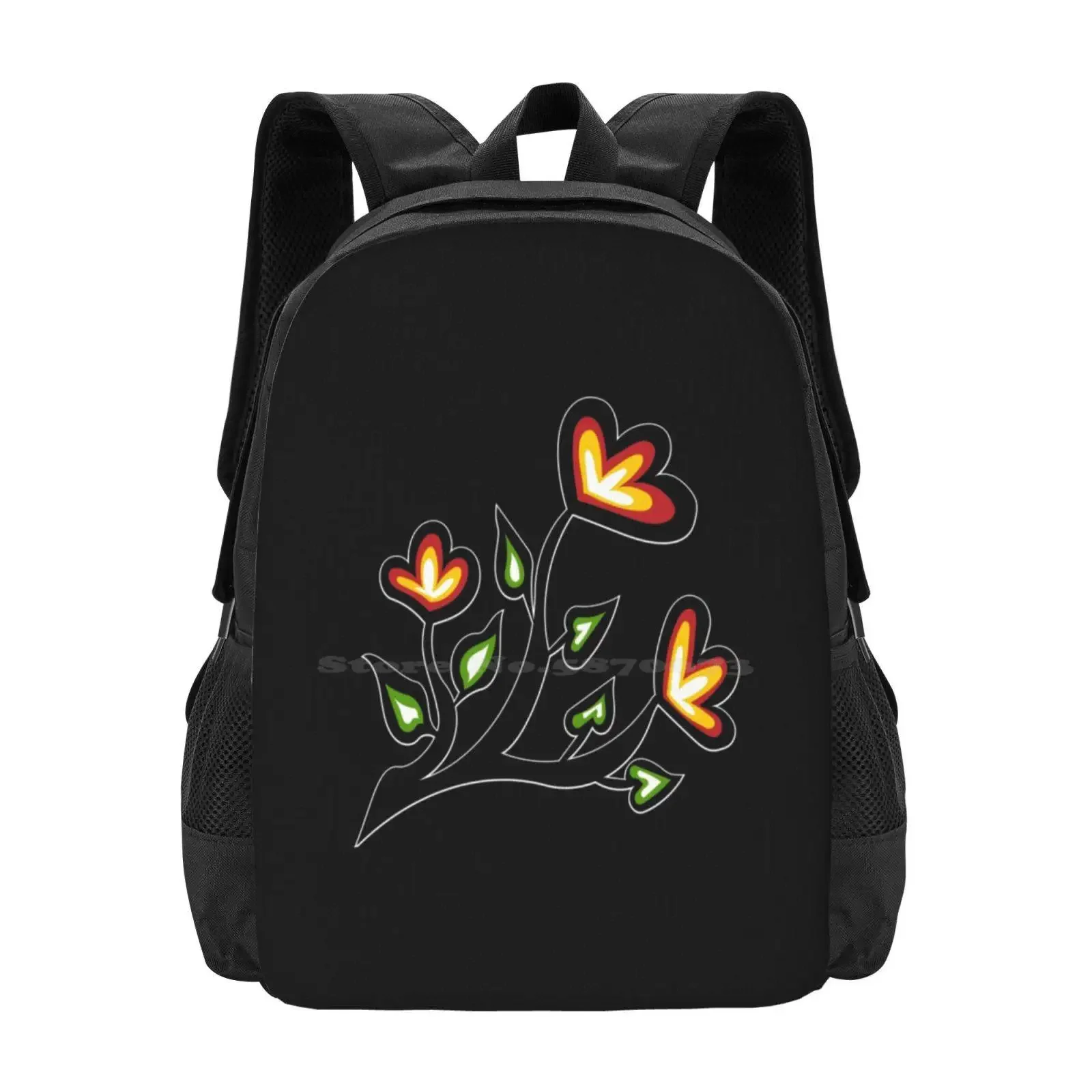 

Четыре направления, вышивка бисером, цветок, коренные, Wawezhi, Канада, школьные сумки, дорожный рюкзак для ноутбука, цветы, цветочный ботанический бисер